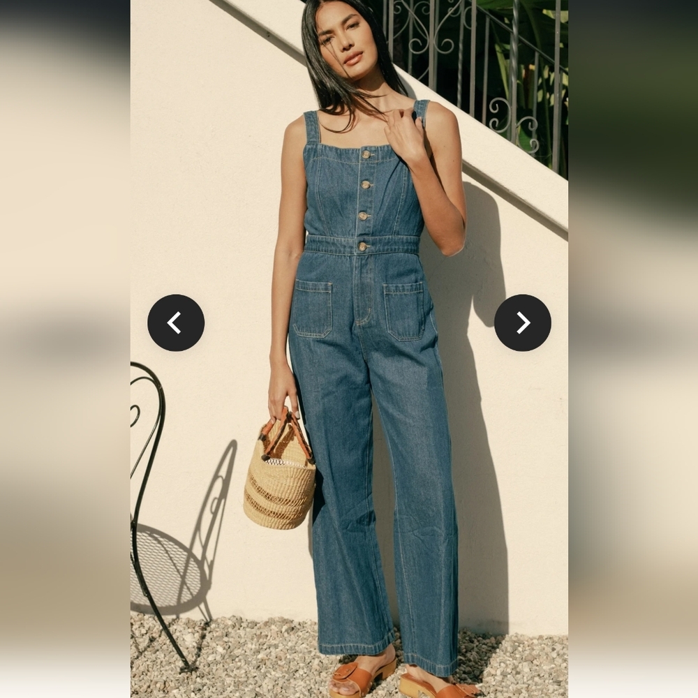 Whimsy + Row Grace Jumpsuit in Dark Denim Large